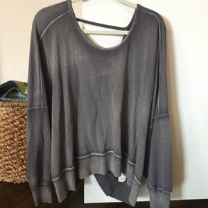 Free People Gray Pull-over